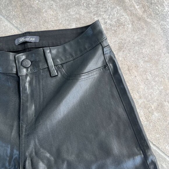 Level 99 NWT Forever Black Collection Mid Rise Coated Skinny Jeans Size 28/6 - Picture 6 of 13